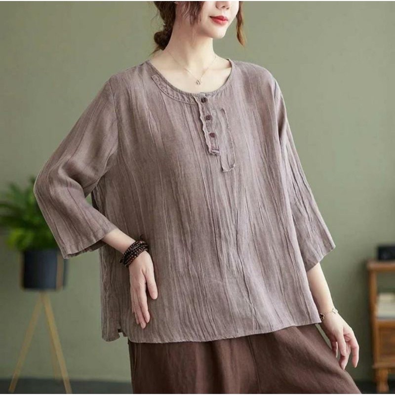 Pitaloka Blouse Lady Crush LD 120 Atasan Wanita Oversized Model Korea Busui Terbaru Masakini