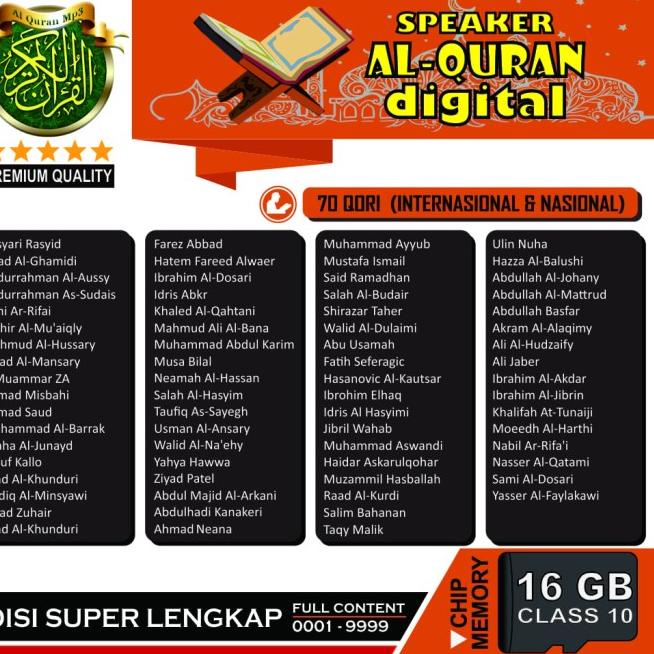 SPEAKER AL QURAN CHIP 16 GB 70 QORI TP-600 | BONUS LENGKAP 500 KAJIAN - Ungu