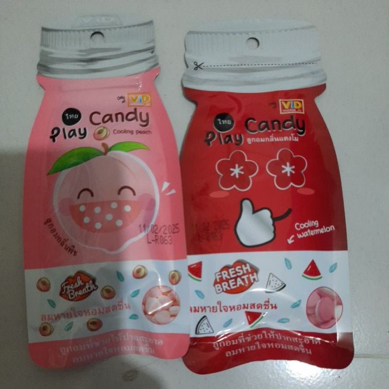 

Minim Order 5pc Candy Play Peach Watermelon 12gr Permen Import Rasa Buah