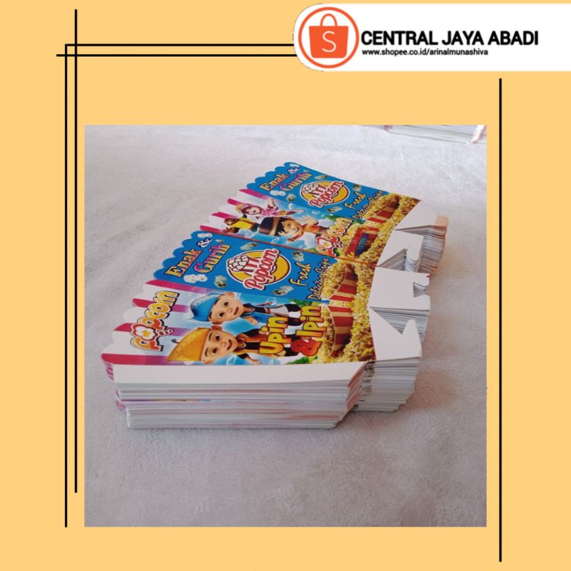 

100 LEMBAR KERTAS POPCORN 12 × 6 BAHAN IVORY PUTIH HIGH QUALITY DUS POP CORN BOX POPCORN KOTAK POPCORN KEMASAN POP CORN PRODUK TERBARU KUALITAS TERBAIK | CENTRAL JAYA ABADI 5846