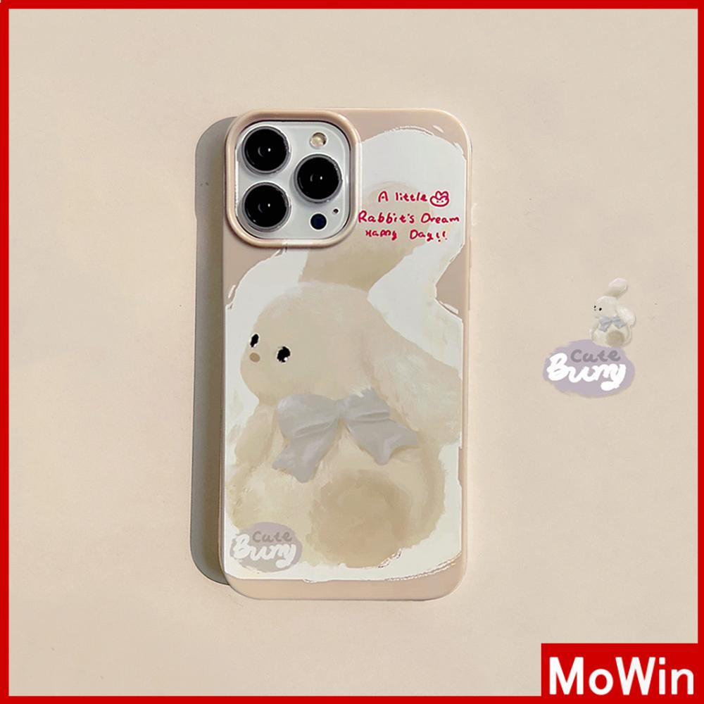 For iPhone 14 Pro max iPhone Case Dray Khaki TPU Soft Case Candy Case Shockproof Protection Camera Cute Doll Bunny Compatible For iPhone 13 Pro max 12 Pro Max 11 xr xs 7Plus 7 8