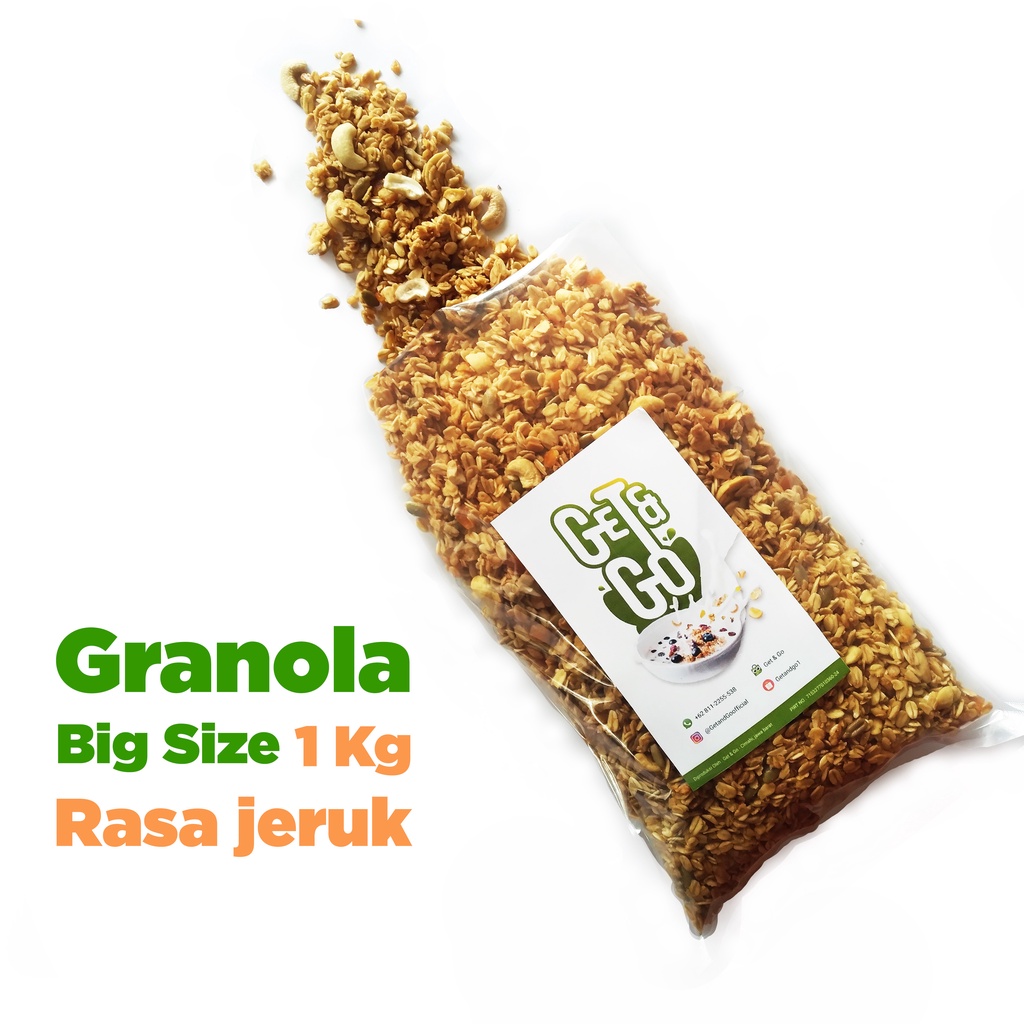 

Get and Go granola jeruk 1 kg - granola 1 kg sereal granola cereal