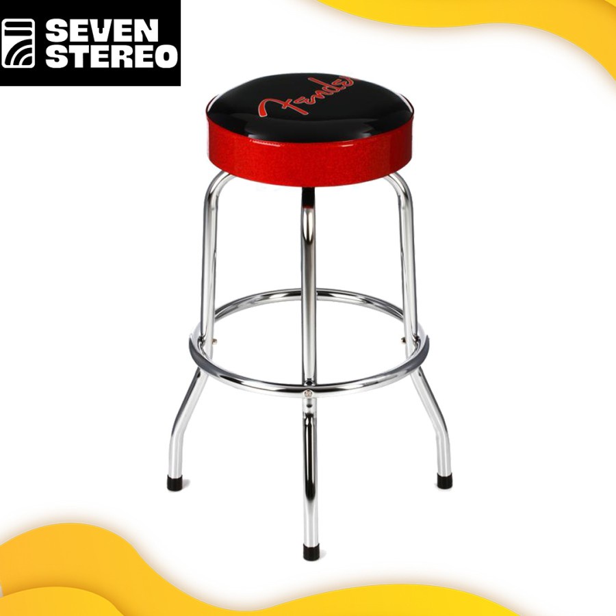 Fender 30 Inch Logo Barstool Red and Black