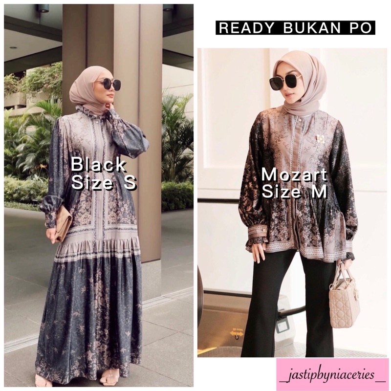 TUDEJUL CHARM BLOUSE || TUDEJUL CHARM DRESS VANILLA HIJAB