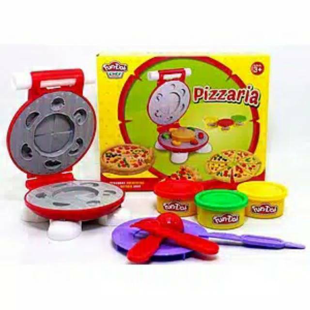 MAINAN EDUKASI ANAK LILIN FUNDOH PLAY DOH FUN DOH PIZZARIA PIZZA /Fun-Doh Pizzaria - Mainan Edukasi Anak - Mainan Masakan