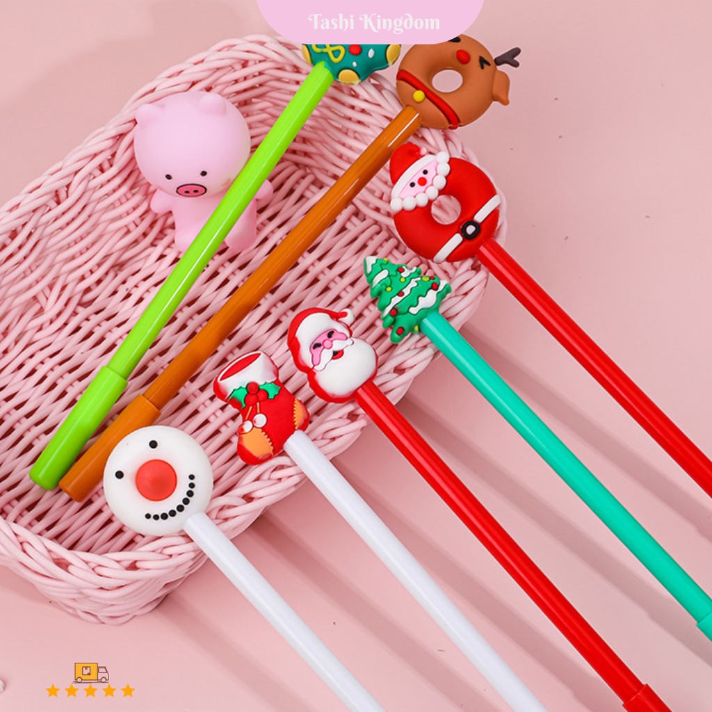 

PULPEN GEL NATAL, PULPEN EDISI NATAL. PULPEN MOTIF SANTA CLAUSE KAWAI