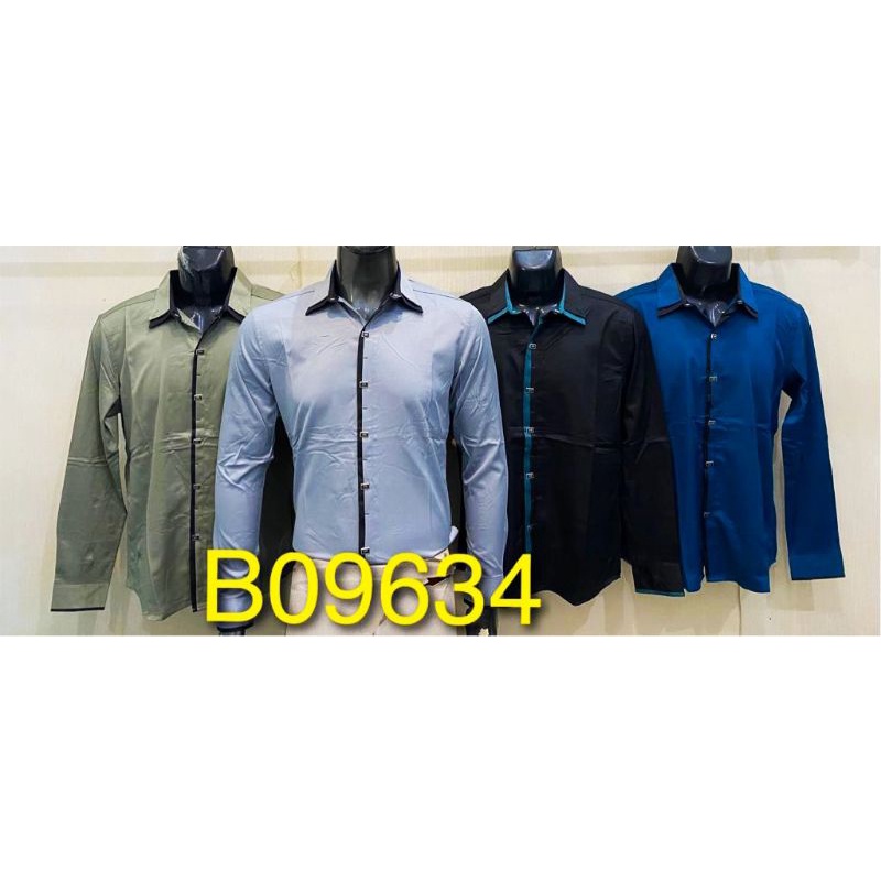 Kemeja import lengan panjang stretch merk NXNITROX 2XL 3XL 4XL