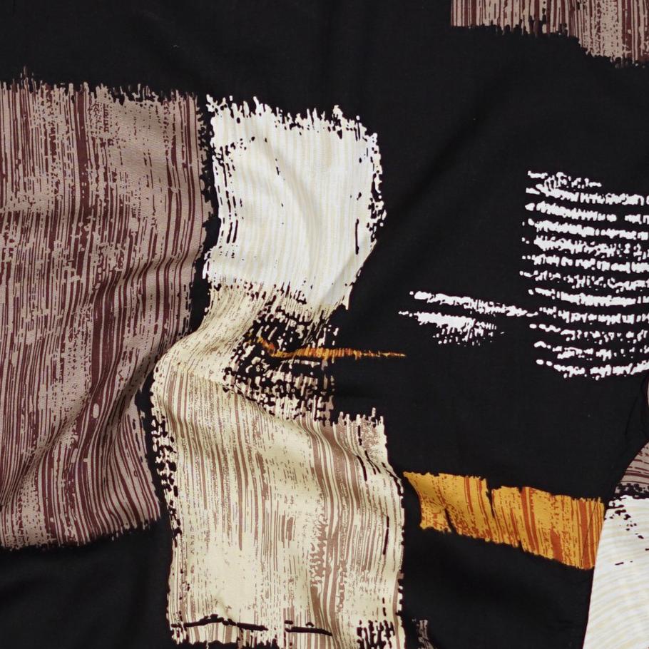 ☊↕⁑ Kemeja Pantai Motif Abstrak Salur By Elvans Tomia Murah