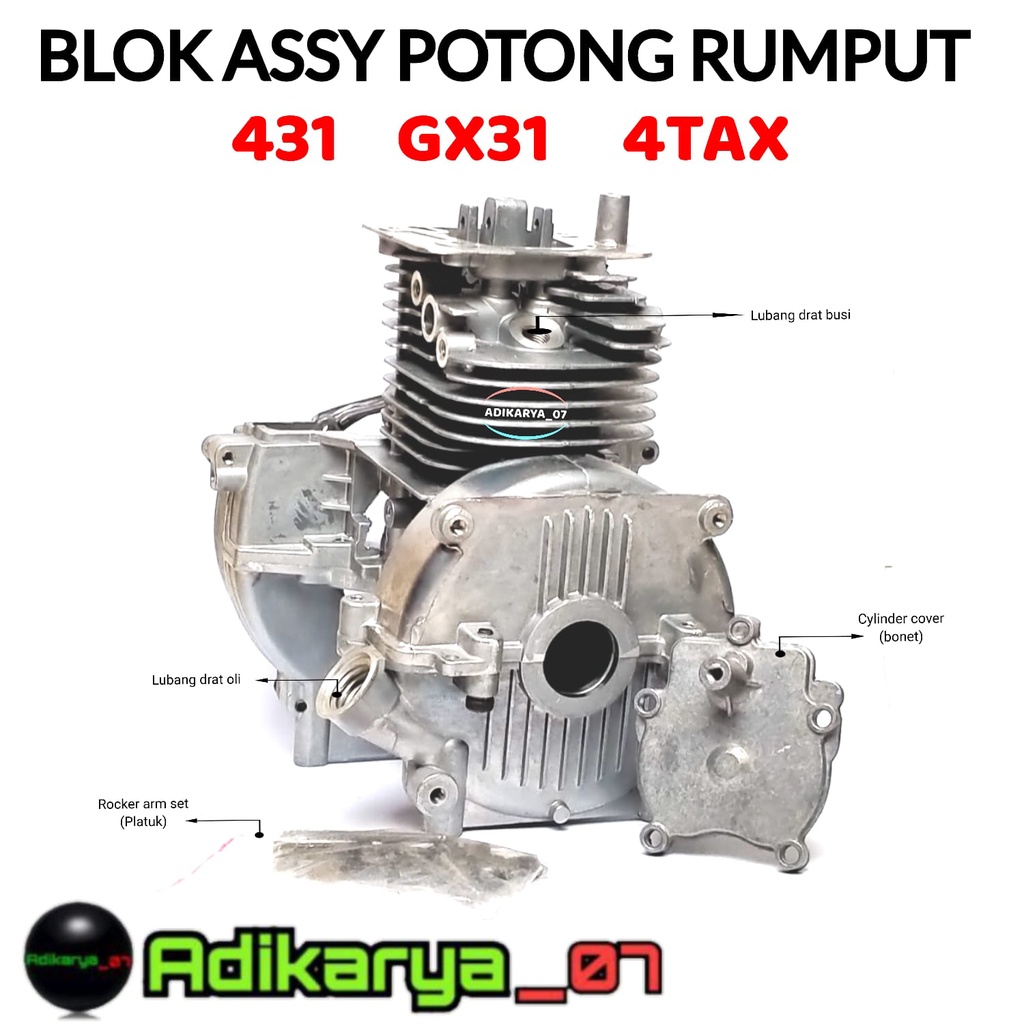 cylinder blok assy mesin potong rumput 4 tak Gx31