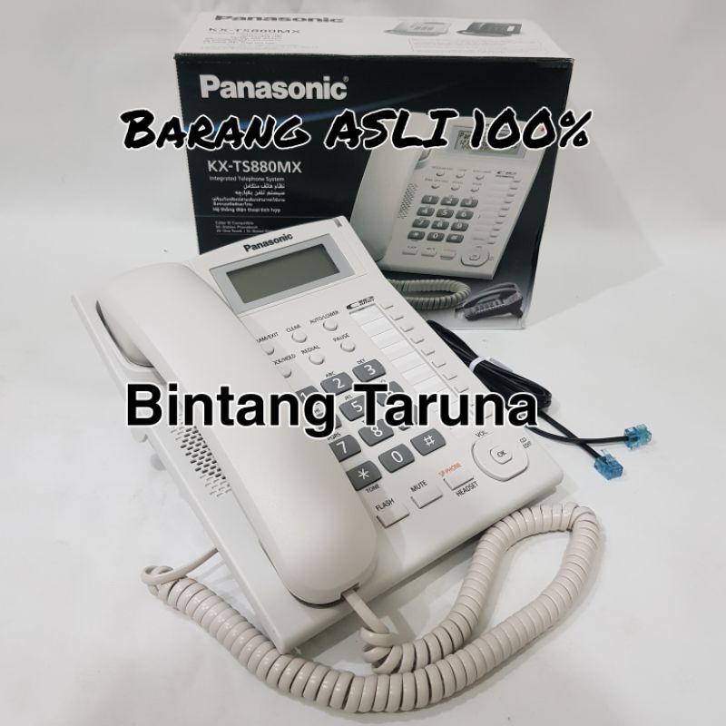 Pesawat Telepon Panasonic KX-TS880MX Telpon Kabel Panasonic KX-TS880 Telepon Panasonic TS880 (Putih)