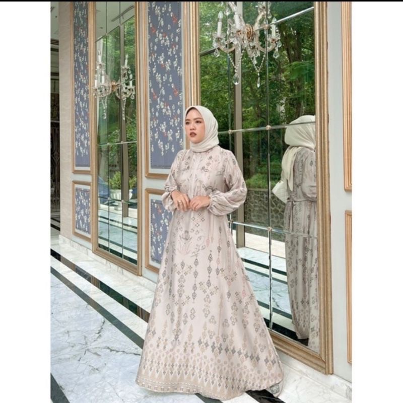 Gamis Couple Teratai M/L/XL/XXL Gamis Raya Couple Keluarga Couple Kondangan