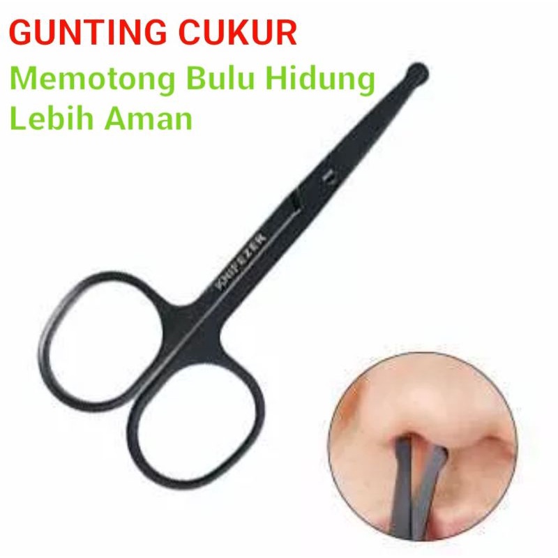 Alat Memotong Bulu Hidung Jenggot Gunting Stainless Still Anti Karat