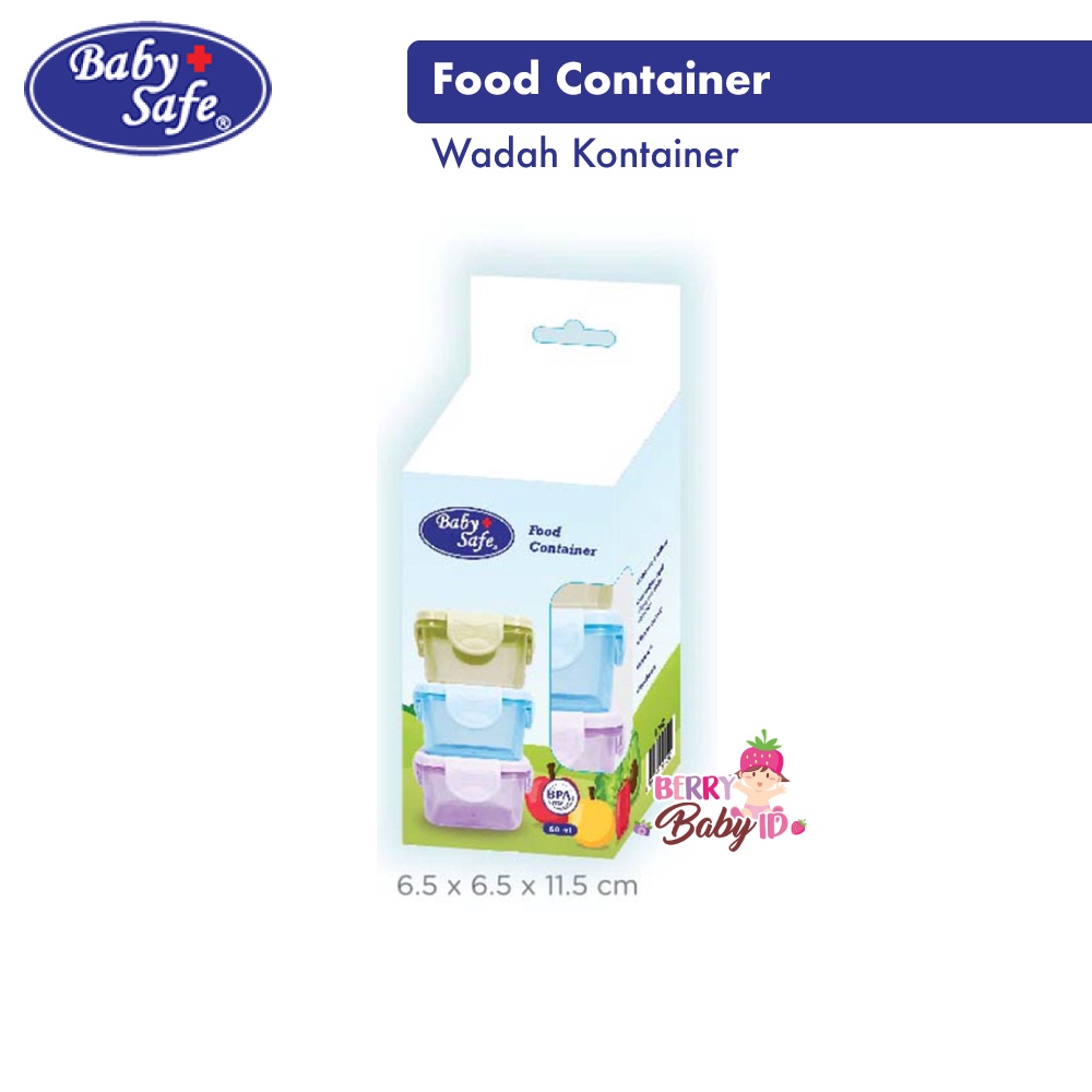 Baby Safe Food Container 3 Pc Wadah Kontainer Penyimpanan Makanan Bayi Berry Mart