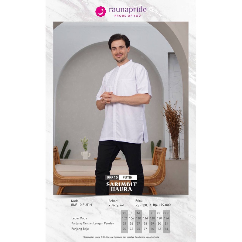 Rauna Sarimbit Keluarga / Haura Putih / SR-10 Putih / Fashion Muslim