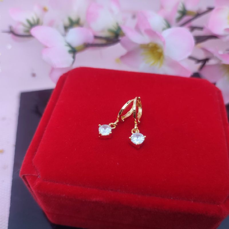 [Cod] Anting mata 1 yaxiya Perhiasan Imitasi Lapis Emas