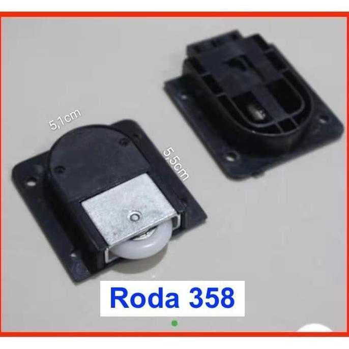 

Roda Pintu Lemari Geser - Sliding Plastik Hitam Pasangan Rel U M stock ready