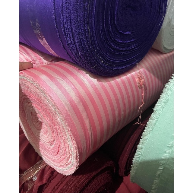 Kain Armani silk - Armani motif - Baby silk | Kain satin salur