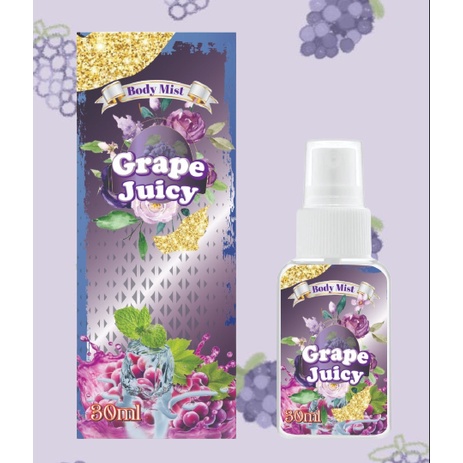 GEN - [BPOM] Parfum Body Mist Grape Juicy 30ml Premium / Body Mist Grape Juicy 30ml Best Seller / Parfum Unisex Tahan Lama