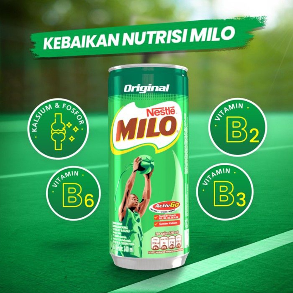 MILO Kaleng Original Siap Minum Milo Activ-Go Kaleng Original