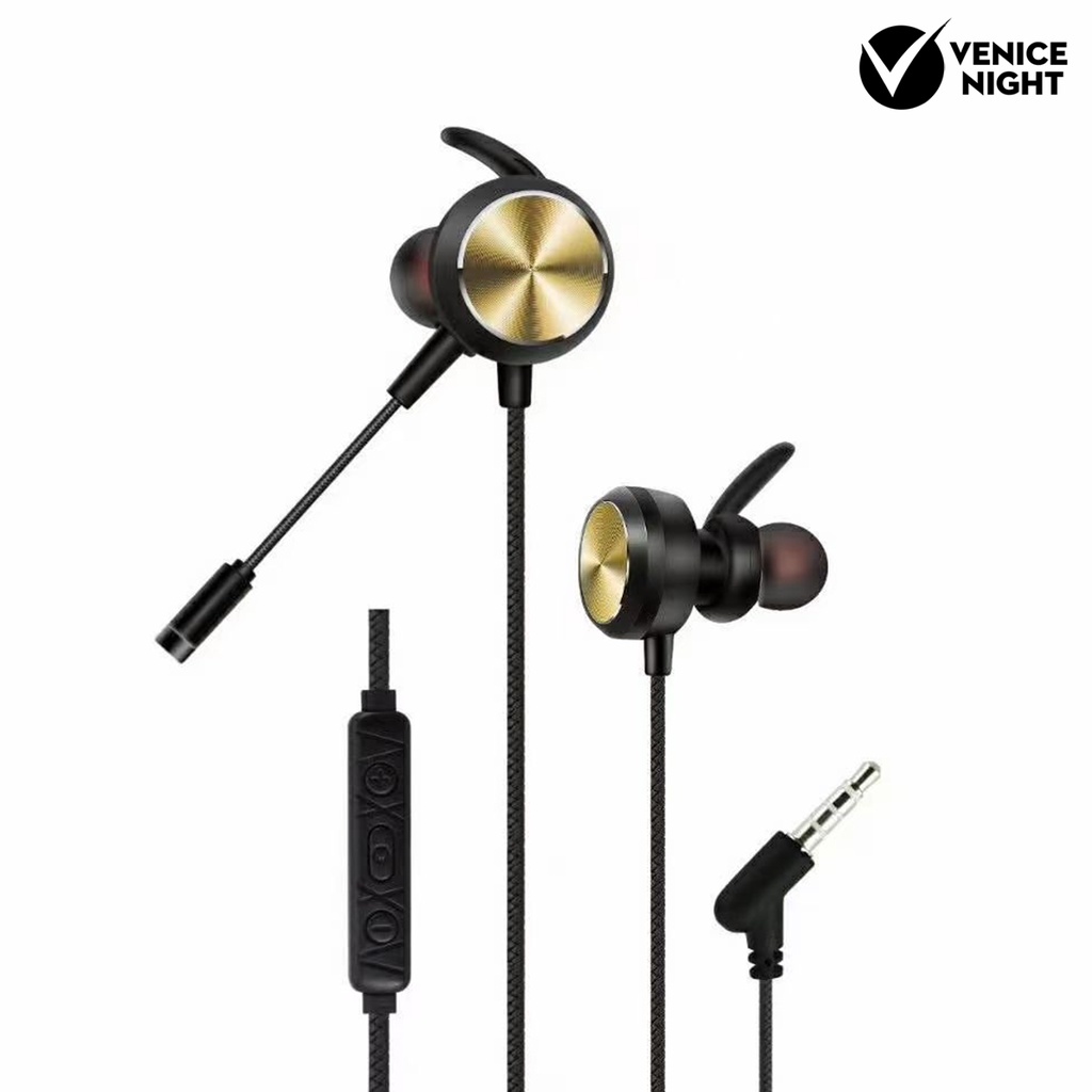(VNEP) (Berkabel) GM-D3 3.5mm In-ear Earphone dengan Mic untuk Live Streaming/Kursus Online