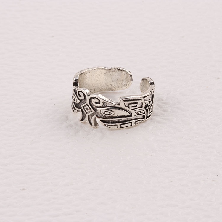 Cincin Model Terbuka Bahan alloy Gaya Vintage Eropa Amerika Untuk Pria Dan Wanita