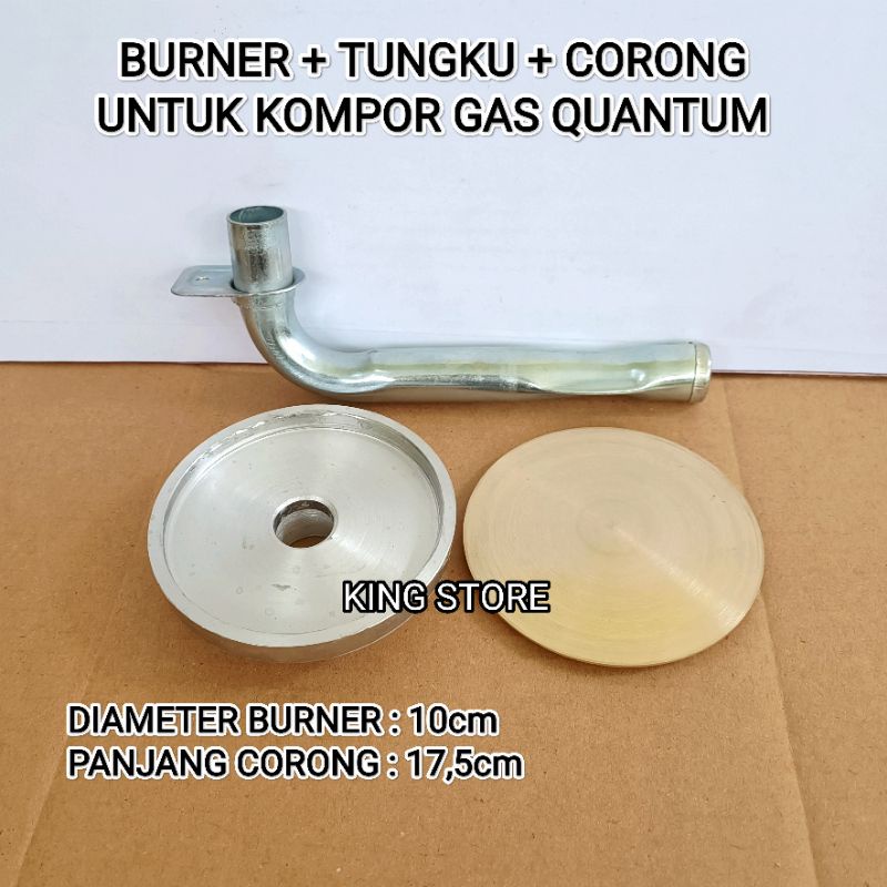 Os3- Cerobong Pipa + Tungku Burner 10Cm Quantum / Untuk Kompor Gas Merk Quantum Dll