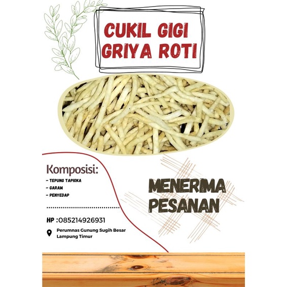 

makanaan ringan/cemilan ke kinian cukil gigi