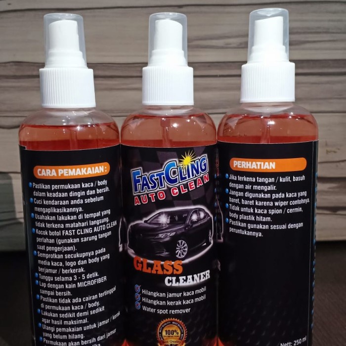 PEMBERSIH KERAK&JAMUR KACA DAN BODY MOBIL FAST CLING AUTO CLEAN 250 ML
