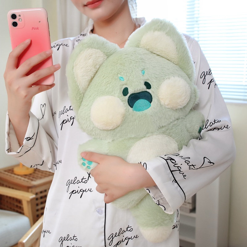 Mainan Boneka Plush Bentuk Kartun Kucing Lucu Untuk Hadiah Ulang Tahun