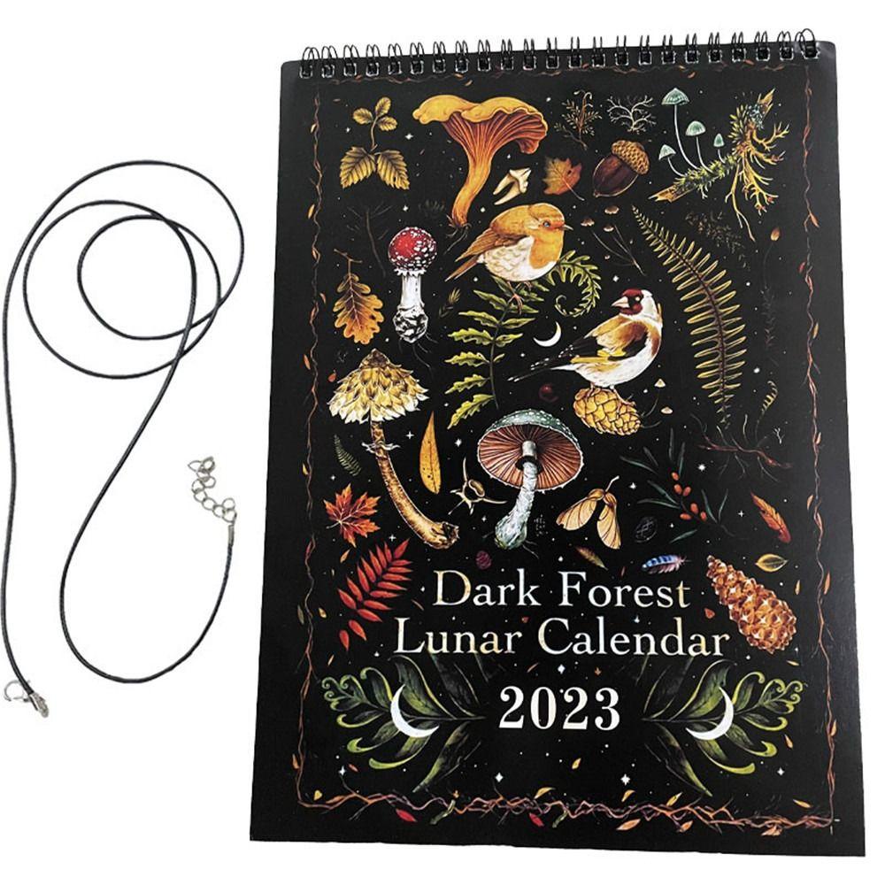 Kalender Imlek Nanas Dark Forest Creatures Hadiah Tahun Baru Kalender Kantor Bergambar Asli2023Histories Animals Jadwal Dinding Dapat Digantung