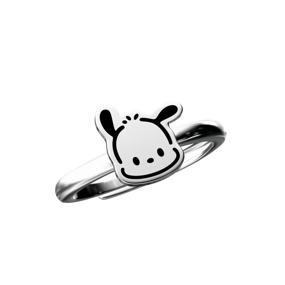 Cincin Model Terbuka Bahan Alloy Desain Anjing Pochacco Untuk Wanita