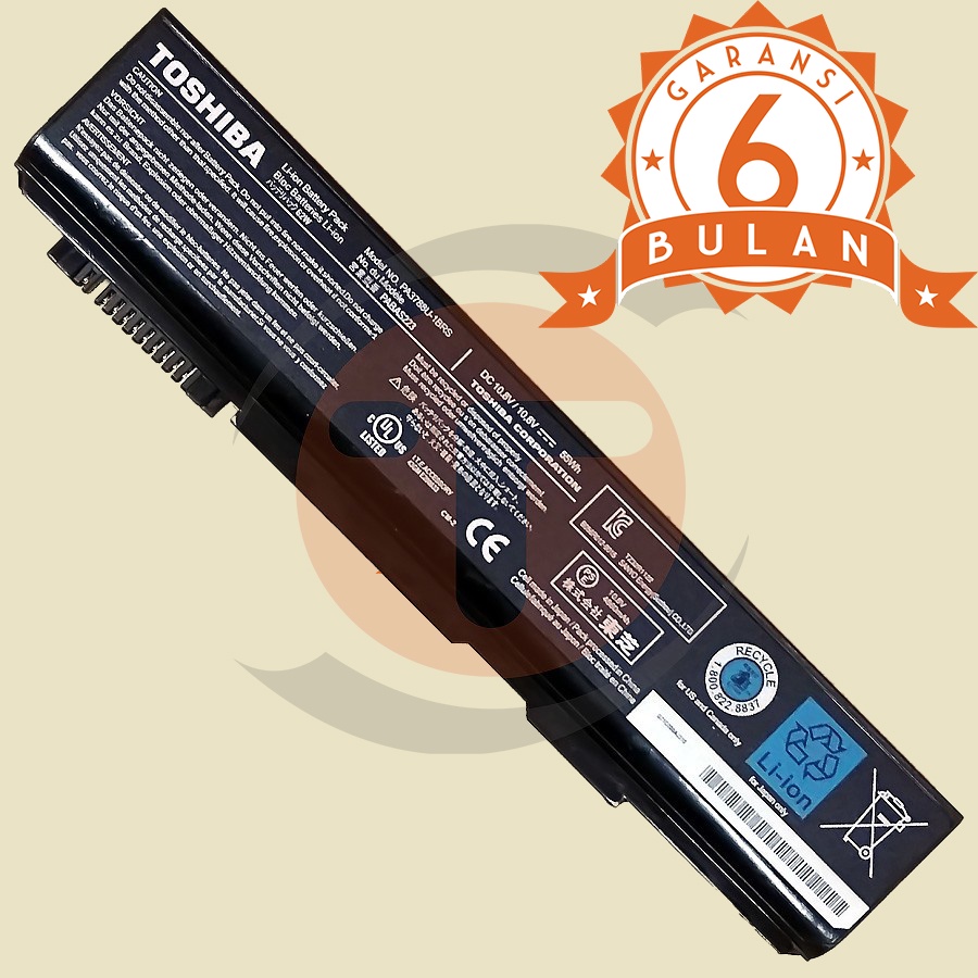 Baterai Untuk Toshiba Dynabook Satellite B450 B451 K40 K45 K46 L35 L45 PA3788U - Black