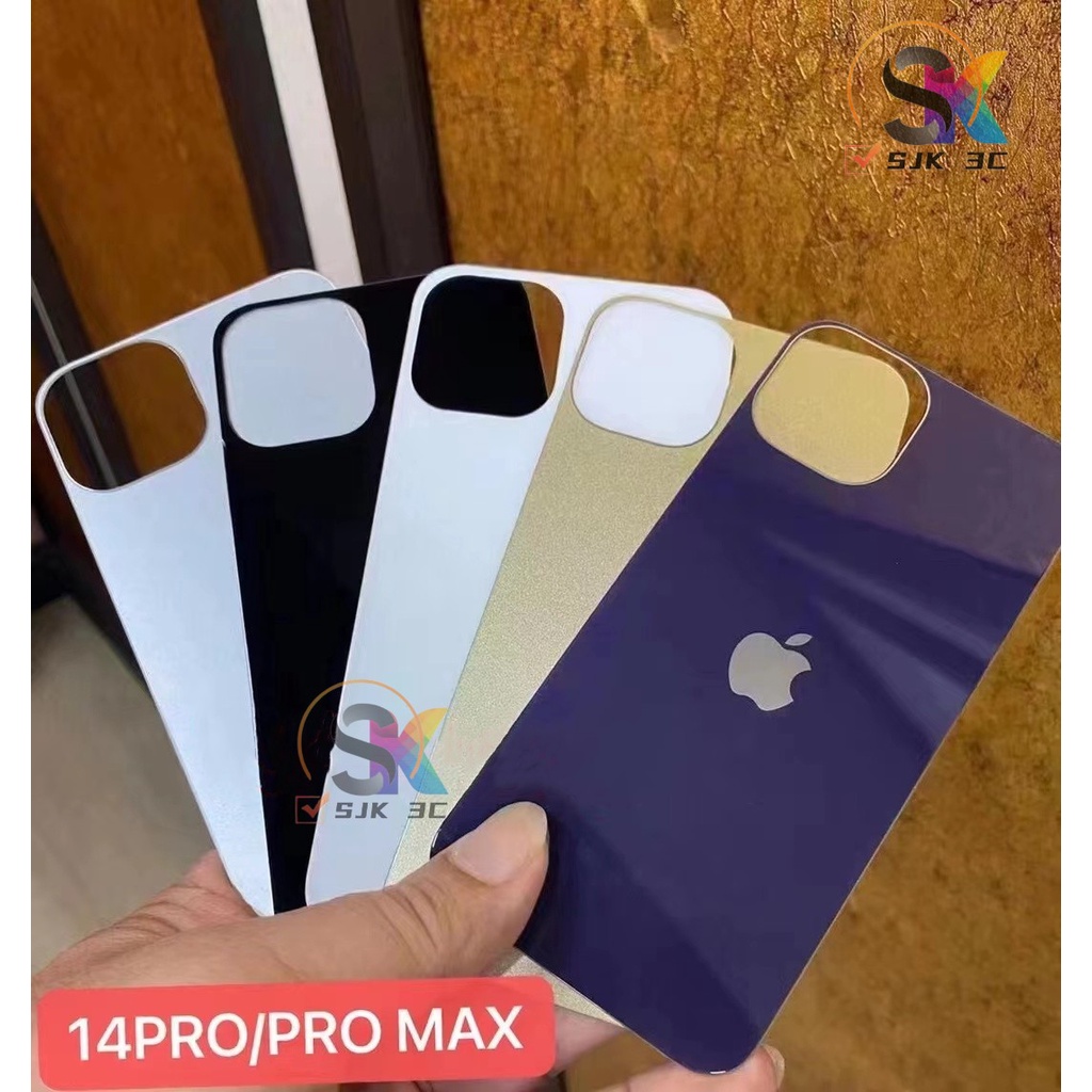 New dark purple back cover screen protector for iPhone 14 Pro Max back cover tempered glass 13 Pro Max scratch-resistant fingerprint-resistant Pelindung Layar tempered glass