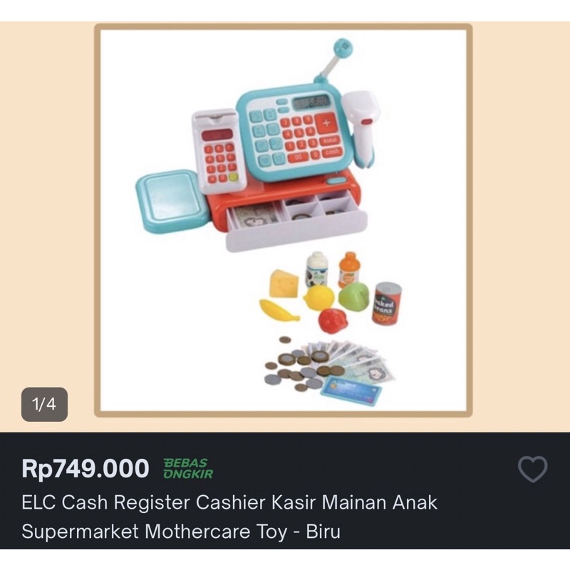 PRELOVED KIDS ELC TOYS - MAINAN EDUKASI KASIR MAINAN ANAK / MY FIRST SHOP CASHIER CASH REGISTER TOY