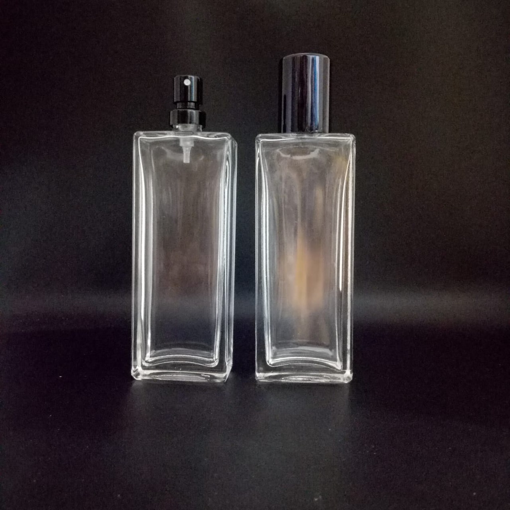 Botol Parfum V231 60 ml pump press hitam cap 3 cm lusinan