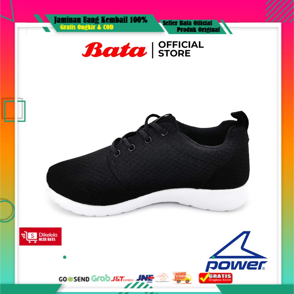 Brand Original Bata Power Sepatu Sneaker Pria New Shimano Black - 8286313