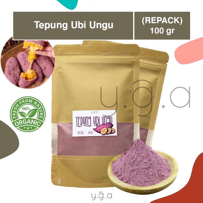 

Tepung Ubi Ungu (REPACK) 100gr Gluten Free / MPASI / Sweet Potato Flour