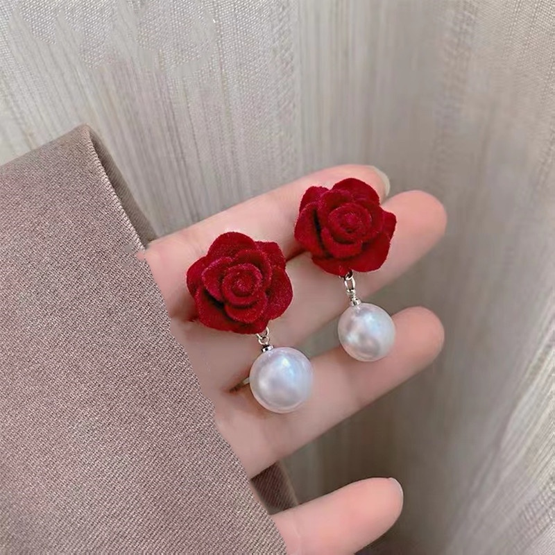 Anting Tusuk Silver s925 Wanita Desain Pita Hias Mutiara Gaya Korea Untuk Pesta