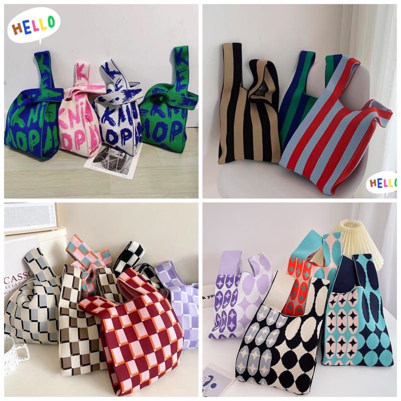 hokkiterus21⭐⭐⭐⭐⭐ TAS RAJUT KOREA tas buffolow trend thailand import T015