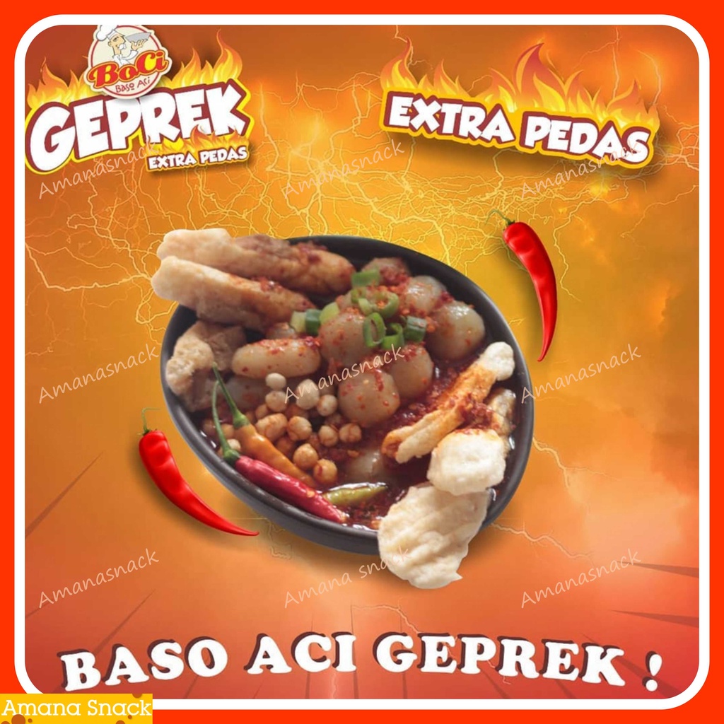 BOCI GEPREK extra pedas - BASO ACI GEPREK new varian mantap jiwa extra pedas best seller bagi pecinta pedas