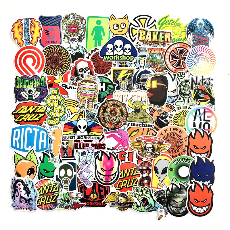 100 Lembar Stiker Motif Kartun Hot Man Untuk Kulkas / Skateboard / Notebook / Handphone / Motor / Koper DIY