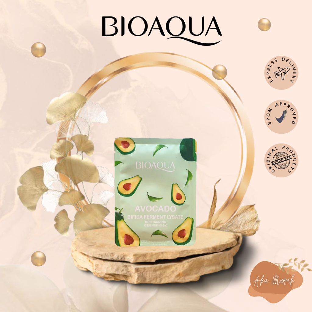 ✨ AKU MURAH ✨BIOAQUA sheet mask Brightening Moisturizing skin care Masker Wajah/ Sachet-AVOCADO MASK