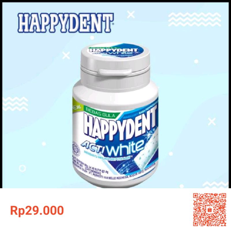 Happydent Expert White  Botol isi 40 butir