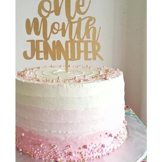 One Month Baby Topper / Topper / Hiasan Kue / Caketopper / Bunting