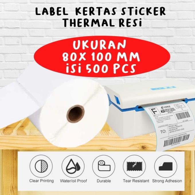 

PROMO Kertas Label Barcode 80x100mm - Stiker Label Thermal 80mm - 500 PCS