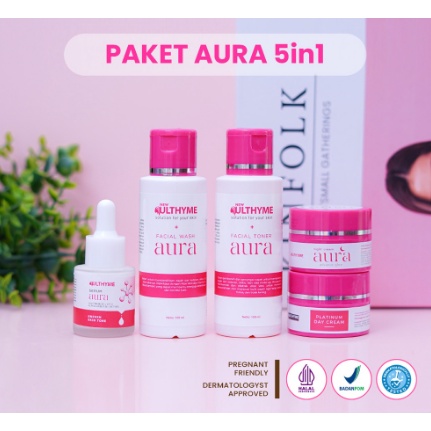 Paket Skincare Lengkap Ulthyme Aura 5in1 Series Efektif Melembabkan dan Mencerahkan Kulit Kusam Orig