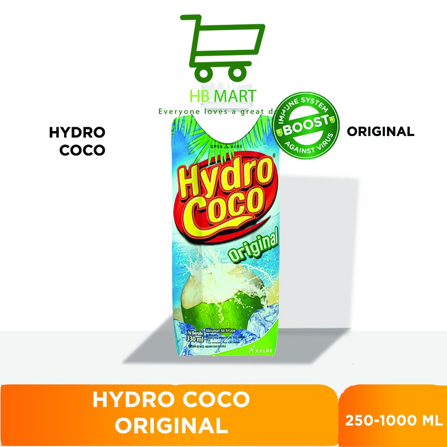 

Hydro Coco 330ml / Hydrococo 330ml Air Kelapa Asli 1 Dus 12 Pcs