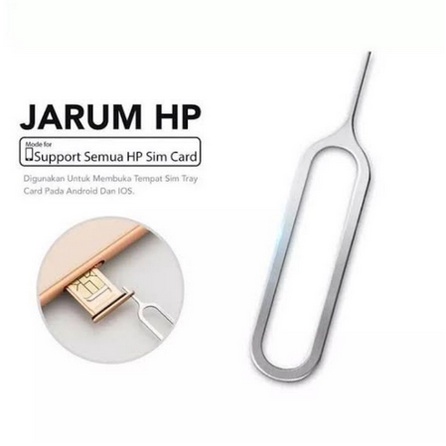 Tusukan HP Sim Card Samsung iPhone Vivo Oppo Xiaomi Redmi iphone Colokan Jarum Kartu Eject Ejector Besi Adapter Colok Pin Congkel Pembuka Ejector Ejektor Injector Injektor Handphone Insert Insertor Pin Simtray Tray All Semua Type Tipe Provider Malang