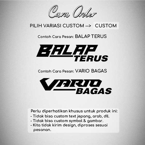 Stiker Vario Pelan / Sticker Motor Pelan Vario Beat ADV PCX Costum / Stiker Costum Pelan / Sticker Chrome Vario Beat ADV PCX Pelan Glossy Waterproof / Sticker Hologram Vario ADV PCX Beat Pelan