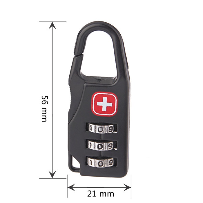 Gembok Koper Safety Lock Numeric Code Padlock Travel Bag Gembok Swiss Pengaman Kode Angka Pengunci Ransel Tas anti maling | GROSIRXPRESS